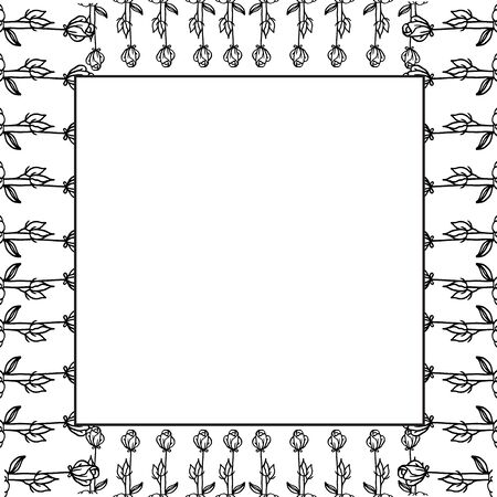 Illustration of floral frameのイラスト素材