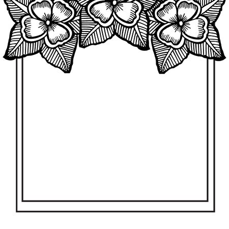 Illustration of floral frameのイラスト素材