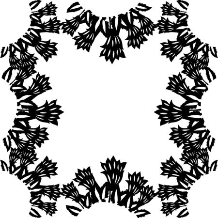 Illustration of floral frameのイラスト素材