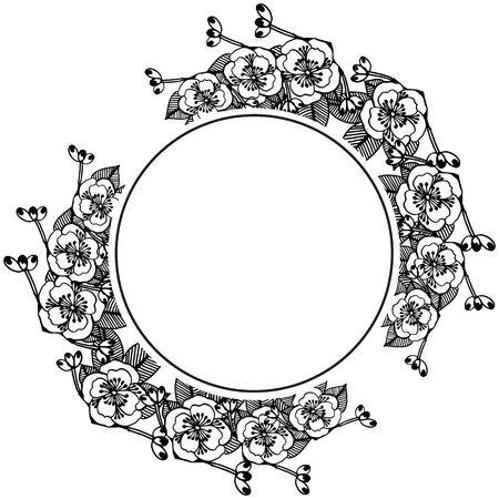 Illustration of floral frameのイラスト素材