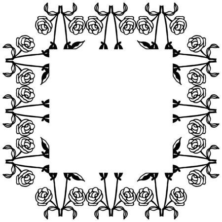 Illustration of floral frameのイラスト素材