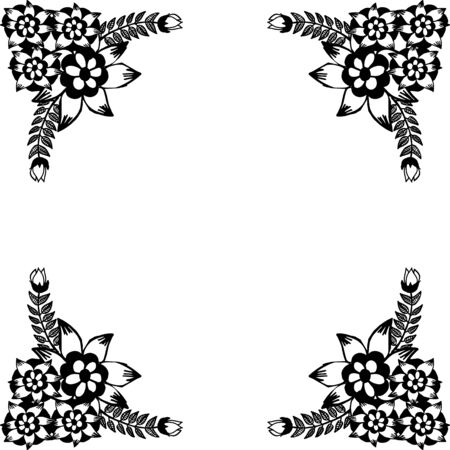 Illustration of floral frameのイラスト素材