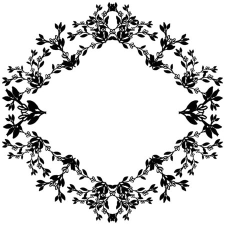Illustration of floral frameのイラスト素材