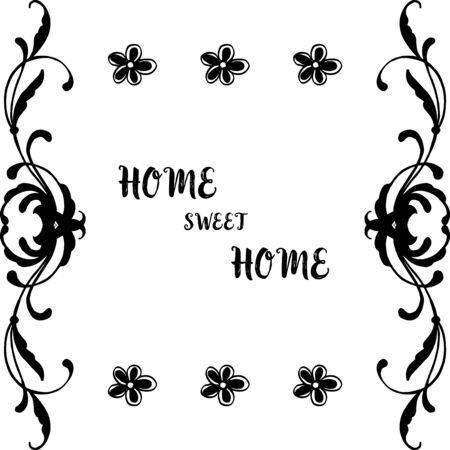 Illustration of home sweet home text with floral frameのイラスト素材