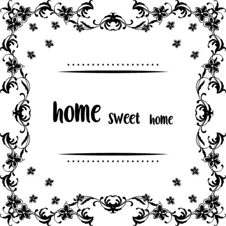 Illustration of home sweet home text with floral frameのイラスト素材