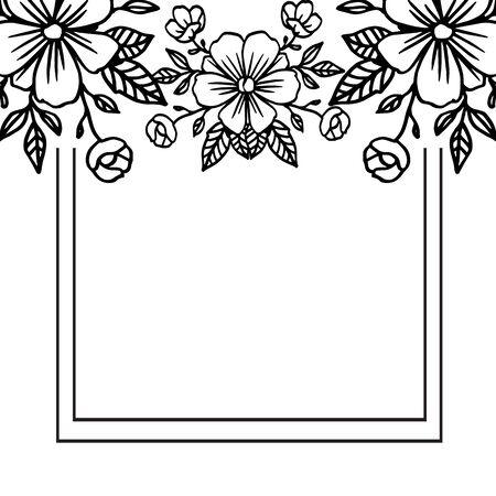 Illustration of floral frameのイラスト素材