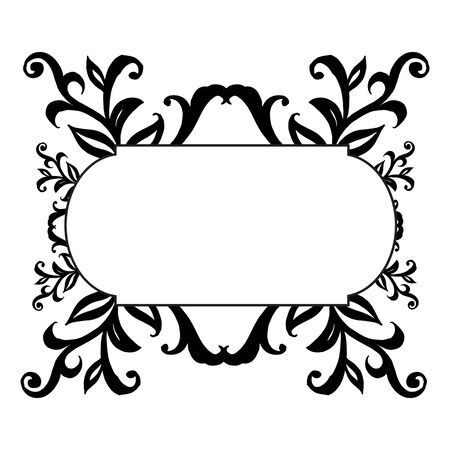 Illustration of floral frameのイラスト素材