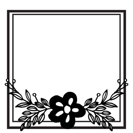 Illustration of floral frameのイラスト素材