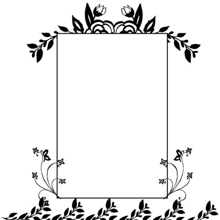 Illustration of floral frameのイラスト素材