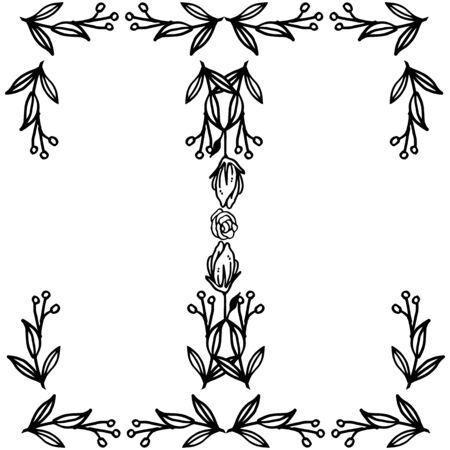 Illustration of floral frameのイラスト素材