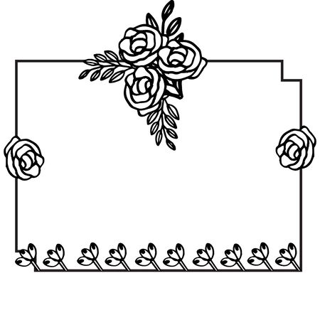 Illustration of floral frameのイラスト素材