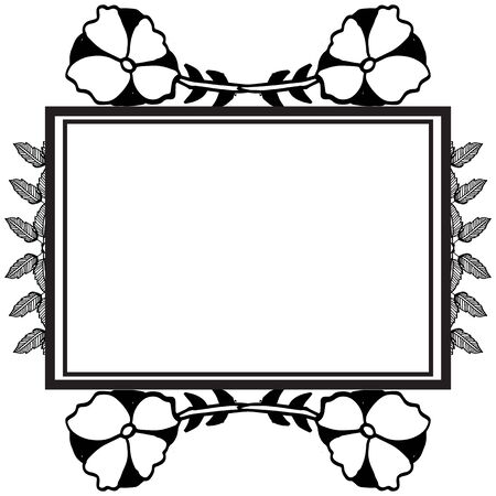 Illustration of floral frameのイラスト素材