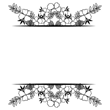 Illustration of floral frameのイラスト素材