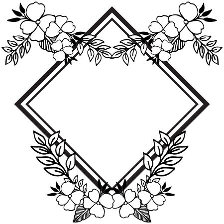 Illustration of floral frameのイラスト素材