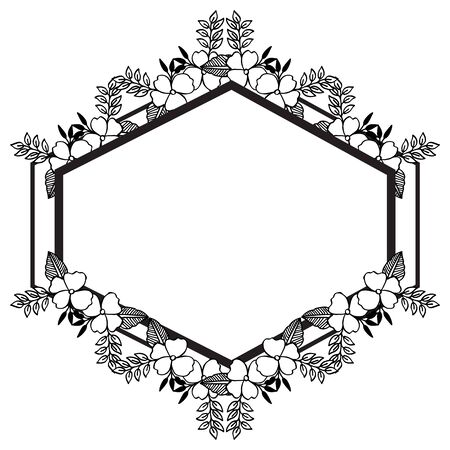 Illustration of floral frameのイラスト素材