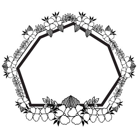 Illustration of floral frameのイラスト素材