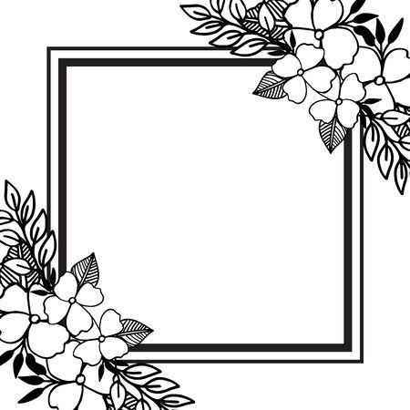 Illustration of floral frameのイラスト素材
