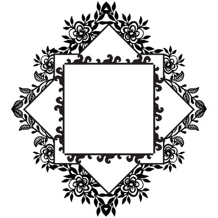 Illustration of floral frameのイラスト素材