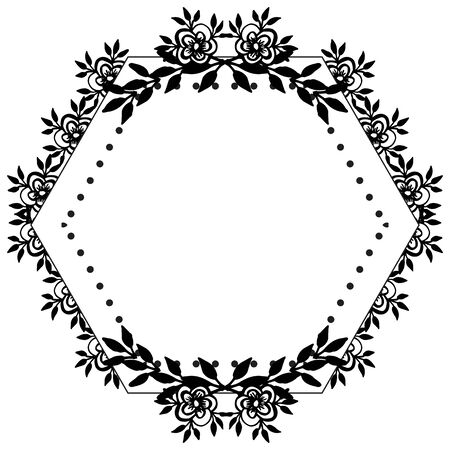 Illustration of floral frameのイラスト素材