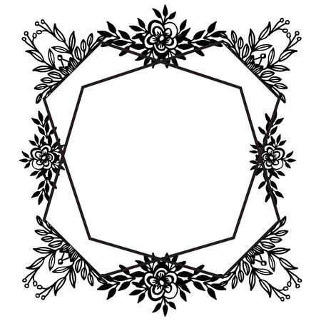 Illustration of floral frameのイラスト素材