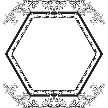 Illustration of floral frameのイラスト素材