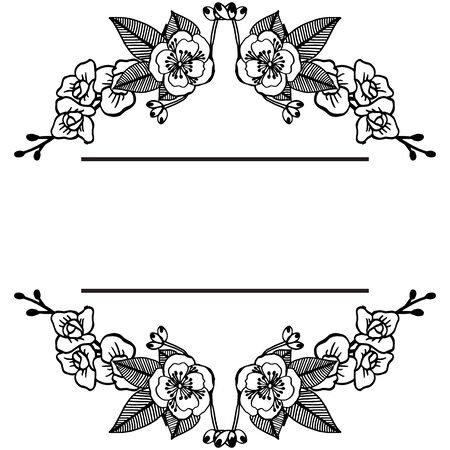 Illustration of floral frameのイラスト素材