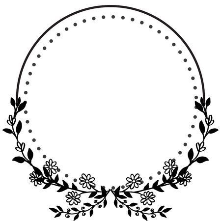 Illustration of floral frameのイラスト素材