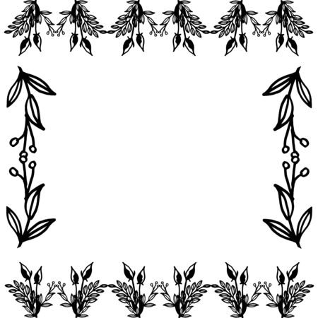 Illustration of floral frameのイラスト素材