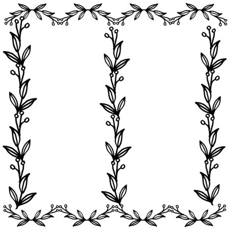 Illustration of floral framesのイラスト素材