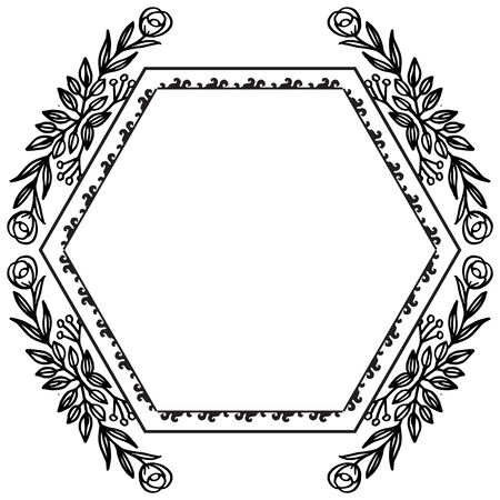 Illustration of floral frameのイラスト素材