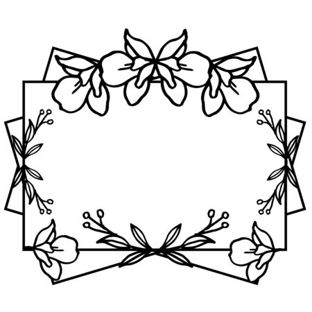 Illustration of floral frameのイラスト素材