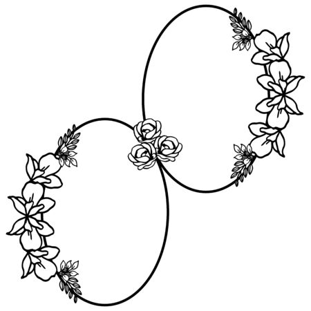 Illustration of floral framesのイラスト素材
