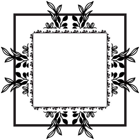 Illustration of floral frameのイラスト素材