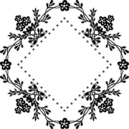 Illustration of floral frameのイラスト素材