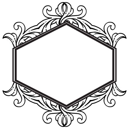 Illustration of floral frameのイラスト素材