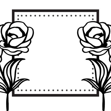 Illustration of floral frameのイラスト素材