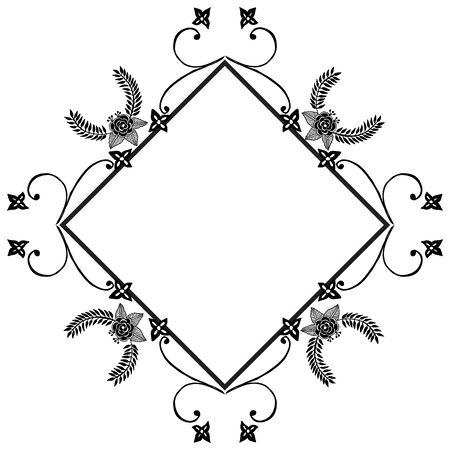 Illustration of floral frameのイラスト素材