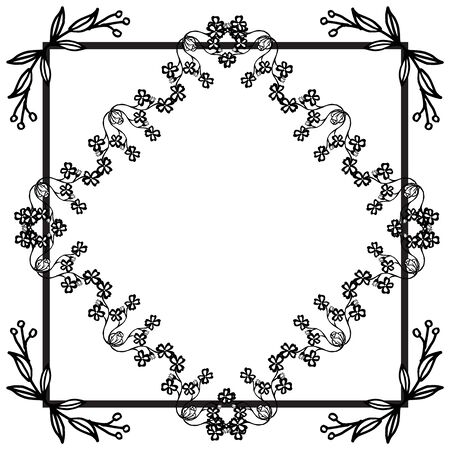 Illustration of floral frameのイラスト素材