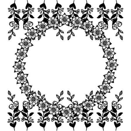 Illustration of floral frameのイラスト素材