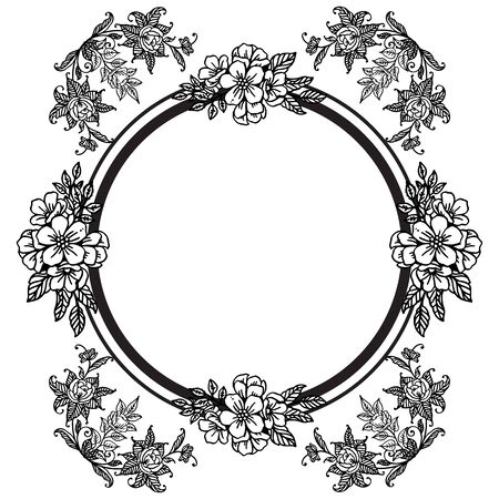Illustration of floral frameのイラスト素材