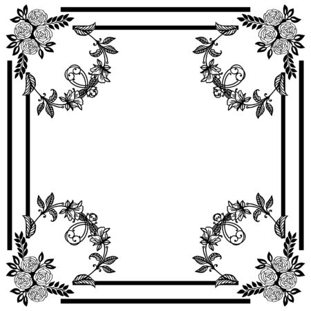 Illustration of floral frameのイラスト素材
