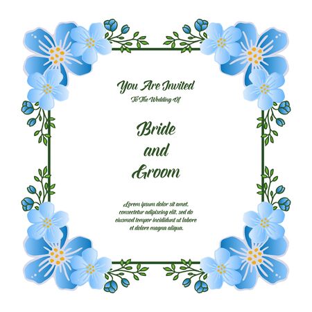 Wedding invitation with floral design elementsのイラスト素材