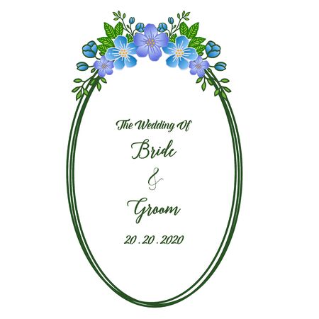 Wedding invitation with floral design elementsのイラスト素材