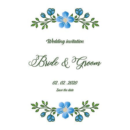 Wedding invitation with floral design elementsのイラスト素材