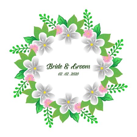 Wedding invitation with floral design elementsのイラスト素材