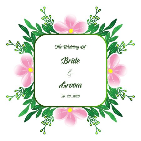 Wedding invitation with floral design elementsのイラスト素材