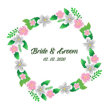 Wedding invitation with floral design elementsのイラスト素材