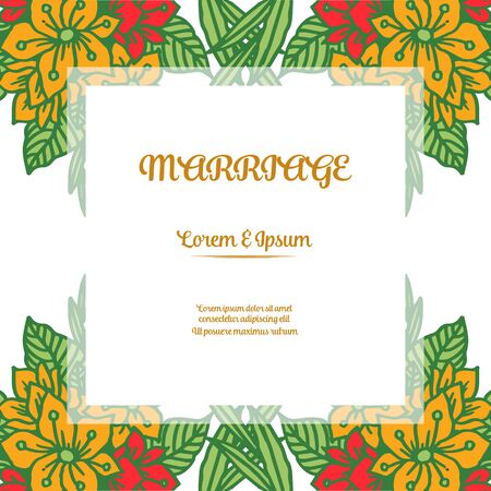 Wedding invitation card with floral design elementsのイラスト素材