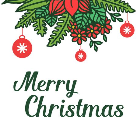 Christmas greeting card templateのイラスト素材