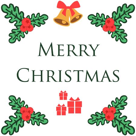 Christmas greeting card  templateのイラスト素材